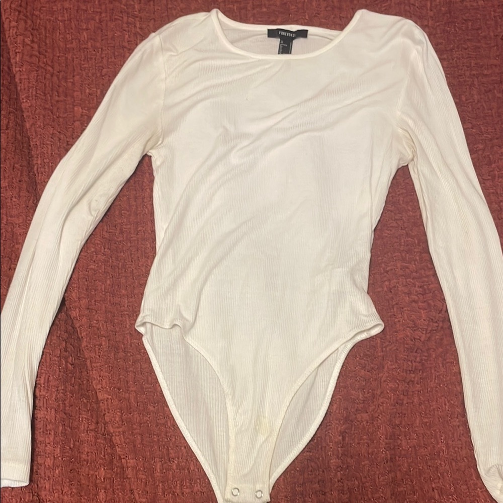 Cream Long Sleeve Bodysuit